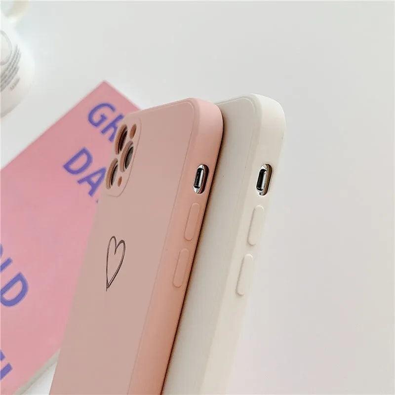 Silicone TPU phone case for Apple iPhone in solid colour options