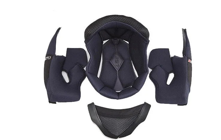 Full face motorcycle crew helmet with ABS shell, sizes L XL 2XL, head circumference 61-62cm, multiple colours.