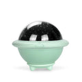 UFO-shaped star projection night light with rotating star patterns in green, pink or white colours