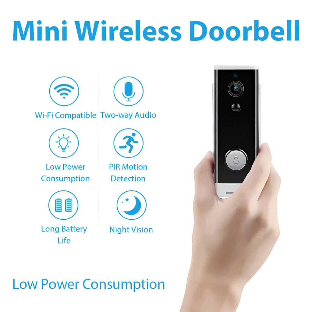 White wall-mounted network camera with 1080p resolution for mobile phone remote monitoring