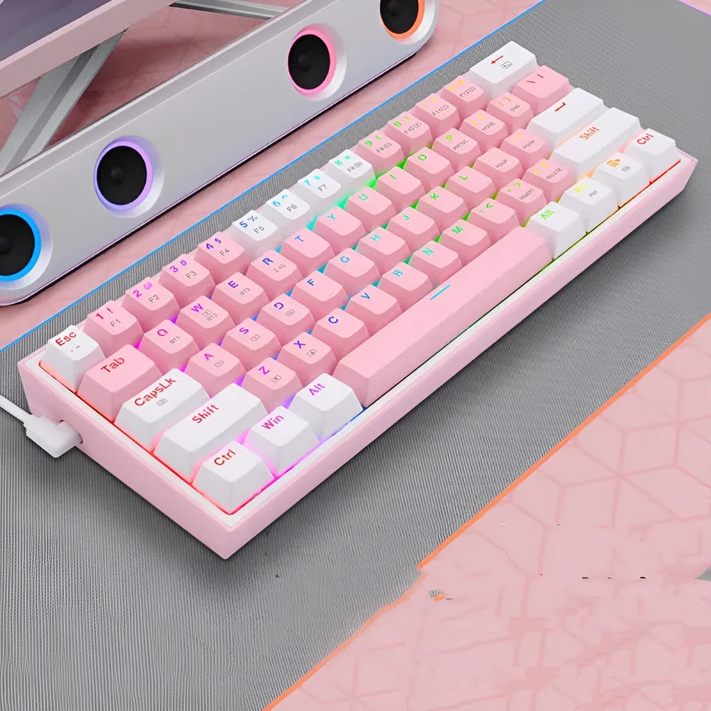 Red Dragon K616/K617 mechanical keyboard, 60% compact, RGB backlight, red axis, three-mode wireless.