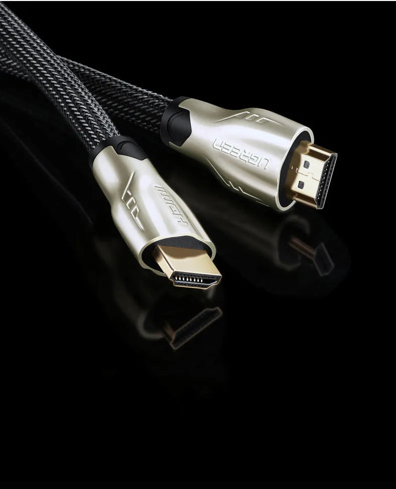 Version 2.0 4K HDMI cable with gold-plated connectors showing length options