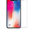9H hardness tempered glass screen protector for iPhone and Samsung phones on a clean surface.