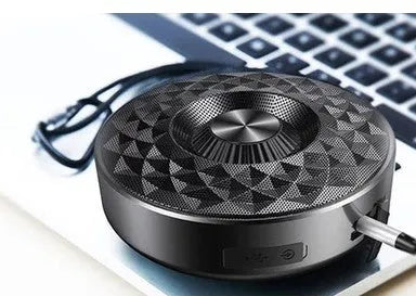 Mini wireless Bluetooth sound box speaker in black, orange and silvery white colour options.