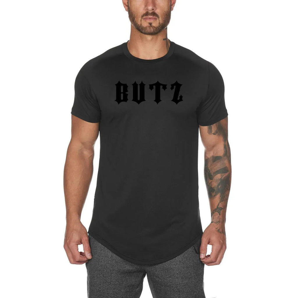Custom mens gym shirt in cotton-spandex blend showing colour options and plain design for sports wear