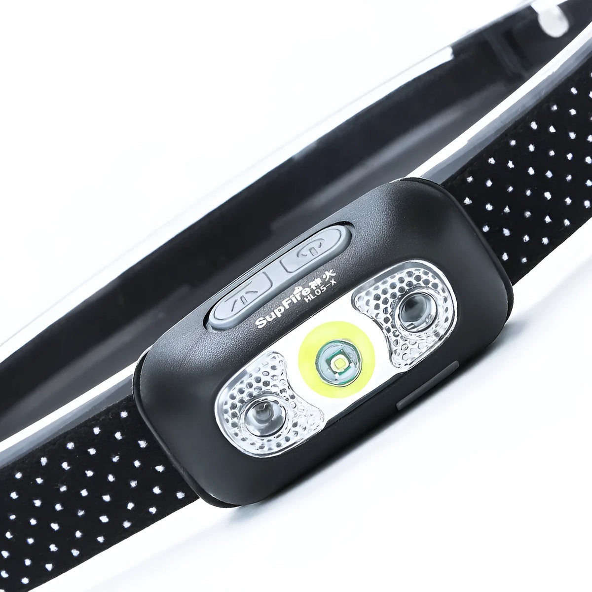 Multifunctional head-mounted night fishing light, 5W, PVC body, built-in 102342P lithium battery, Black or Orange, HL05 and HL05 X.