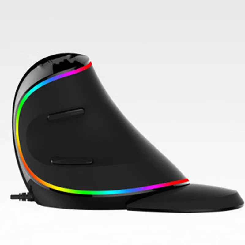 Symphony version vertical ergonomic snail RGB wired mouse with USB cable and DPI settings