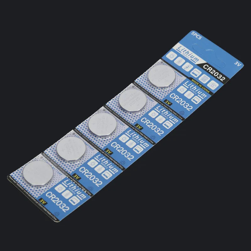 CR2032 3V lithium button battery on a card, 20mm diameter, for scales and remotes