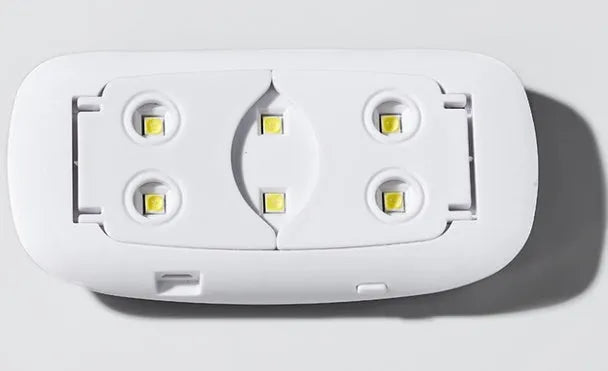 Mouse mini LED phototherapy machine for nails, 9W, 6 dual light source lamp beads, pink or white, 127mm x 68mm x 55mm