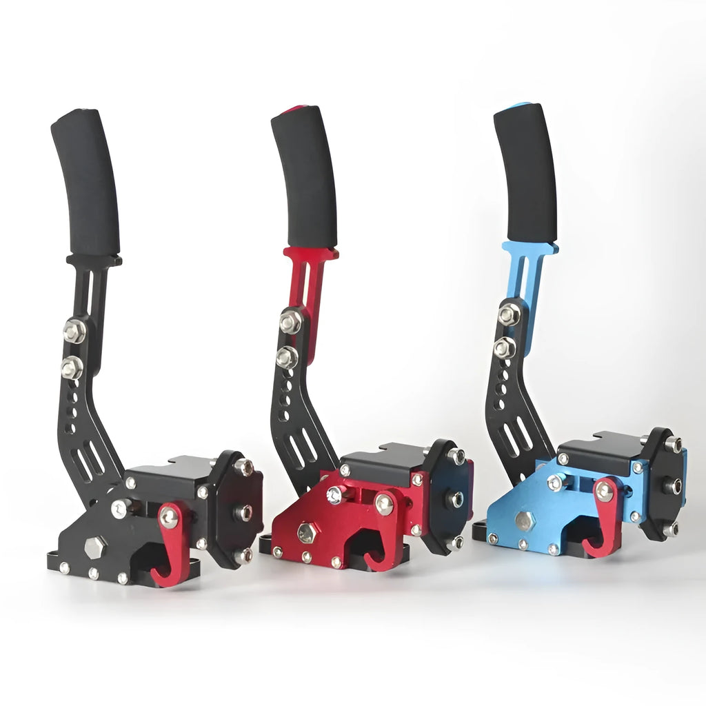 PC linear handbrake single lever for G29 G923 T150 T300 T500, shown in red, black or blue