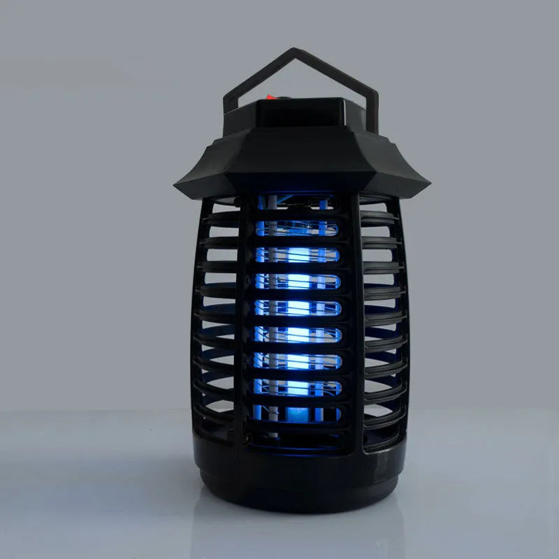 Black aromatherapy mosquito lamp with UV tube for insect control in bedrooms and offices