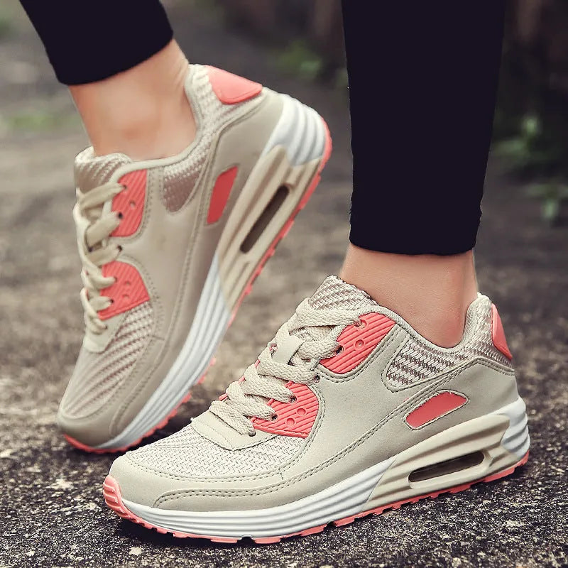 Women's casual shoes with 3.5cm heel in beige orange, grey, and pink purple colours