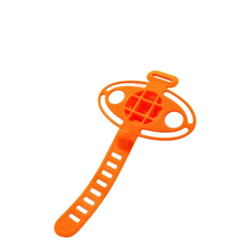 Adjustable road bike phone mount in black, orange, or grey plastic, universal handlebar bracket, single pack