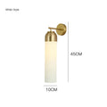 Nordic postmodern glass wall lamp with creative shade design in living room setting