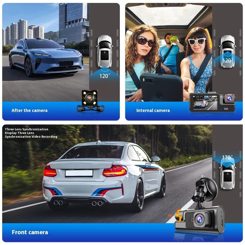 Front or rear car WiFi driving recorder with 2.0 inch screen on dashboard