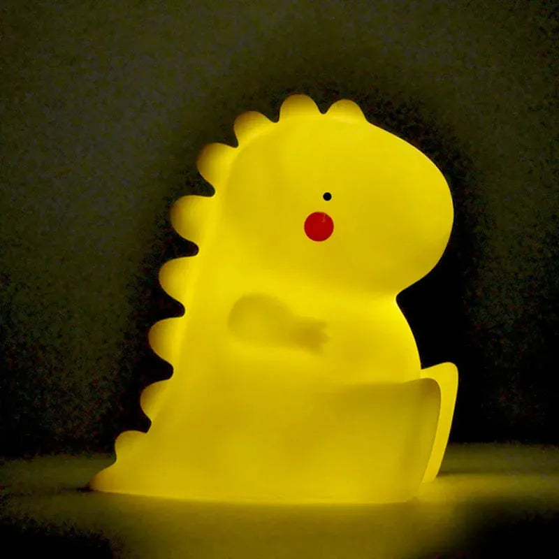 Cartoon enamel LED bedside lamp in Cloud Blue, 12x8x8cm, for children's room decoration