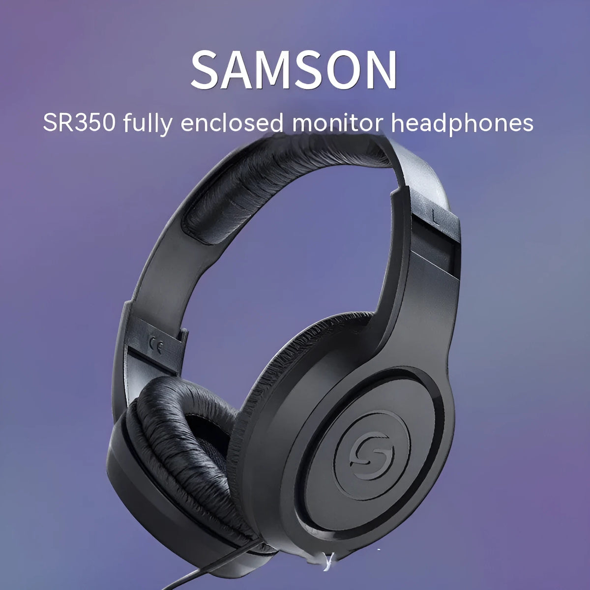 Fully enclosed headworn monitoring earphones in black industrial style, one pair