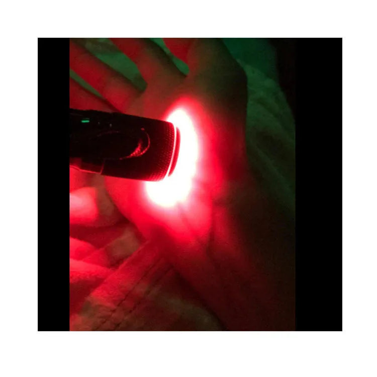 Black aluminium alloy smart vein locator with red LED lights for medical vein finding.