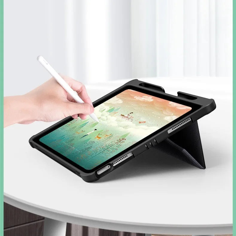 12.9 inch magnetic keyboard case with pen slot for iPad Pro and iPad Air in imitation leather