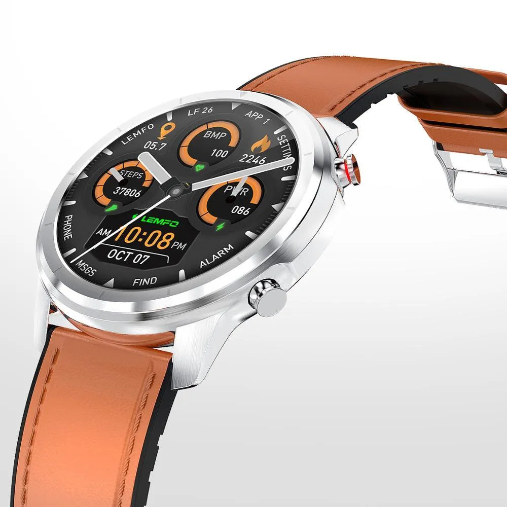LEMFO LF26 smart bracelet with 1.3-inch touch screen shown in black colour option