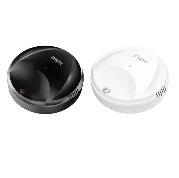 Smart vacuum cleaner charging version, black or white ABS robot, 23x23x6cm, automatic dust and hair sweeper