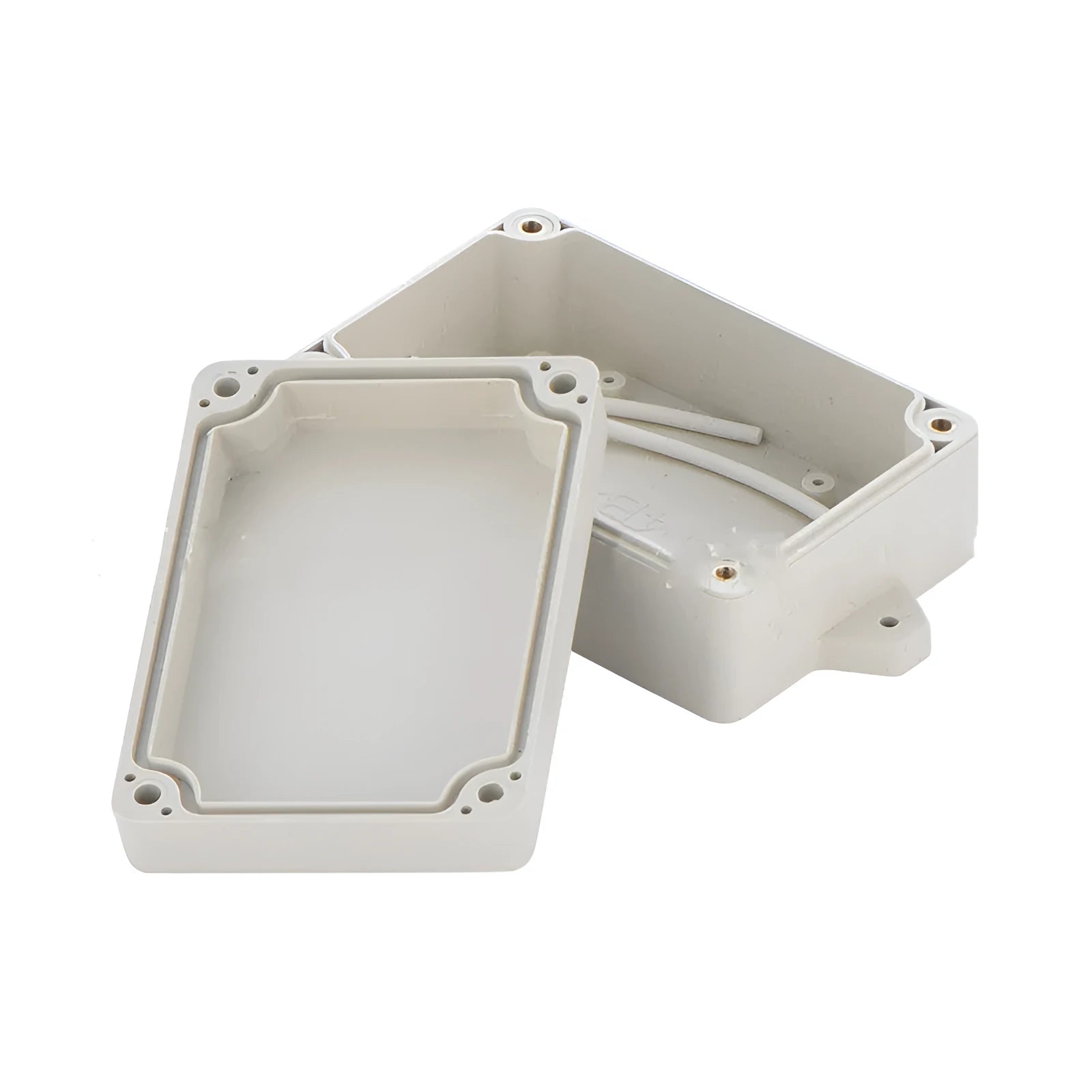 F4B-1 model grey ABS plastic waterproof instrument box, dimensions 100mm by 68mm by 40mm.