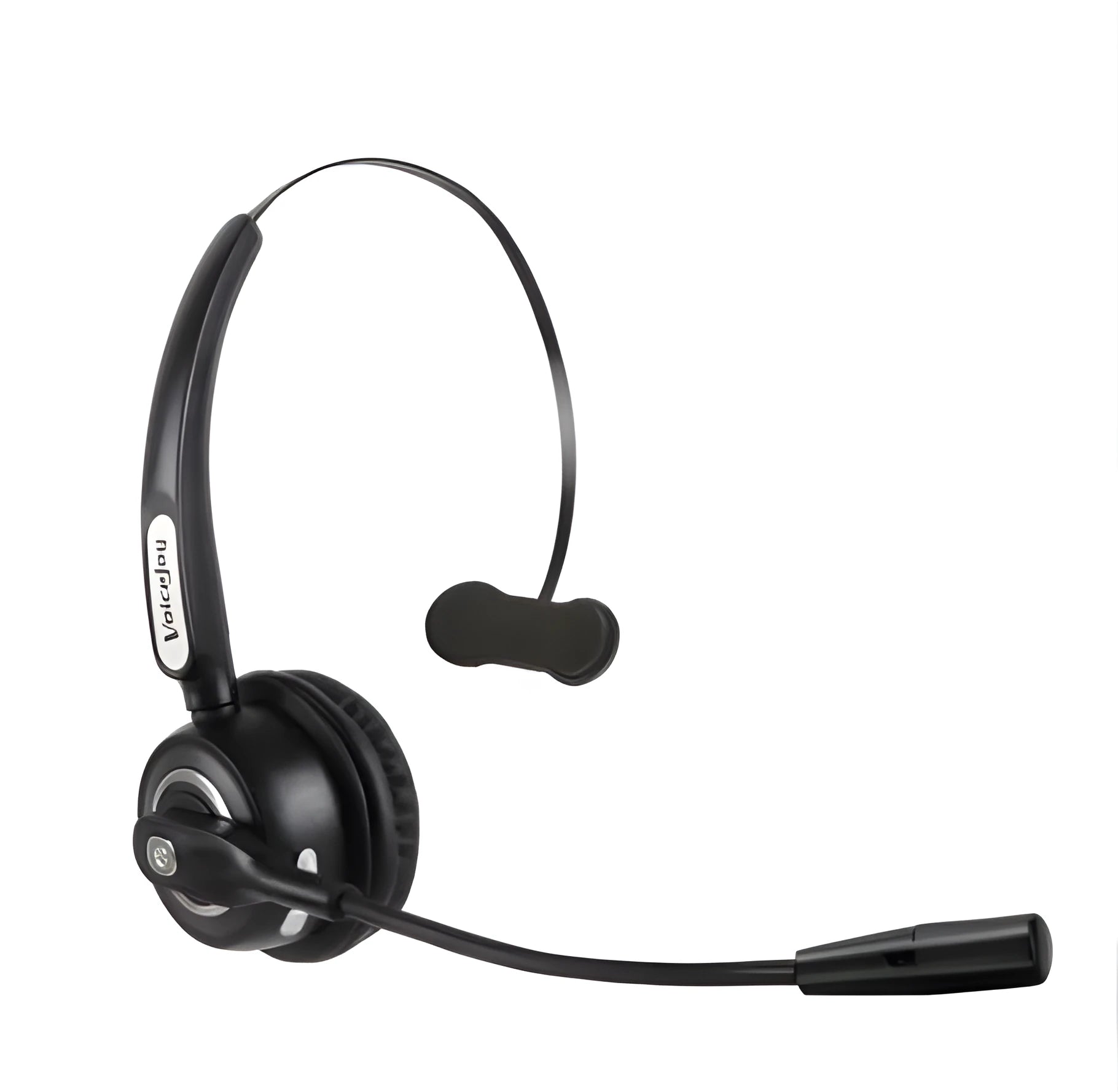 Over-ear Bluetooth headset with microphone for truck drivers and office use with noise cancellation