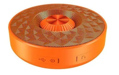 Mini wireless Bluetooth sound box speaker in black, orange and silvery white colour options.