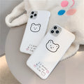 Soft silicone iPhone case with Korean bear cartoon design for Apple 11 Pro Max, XS Max, and XR models
