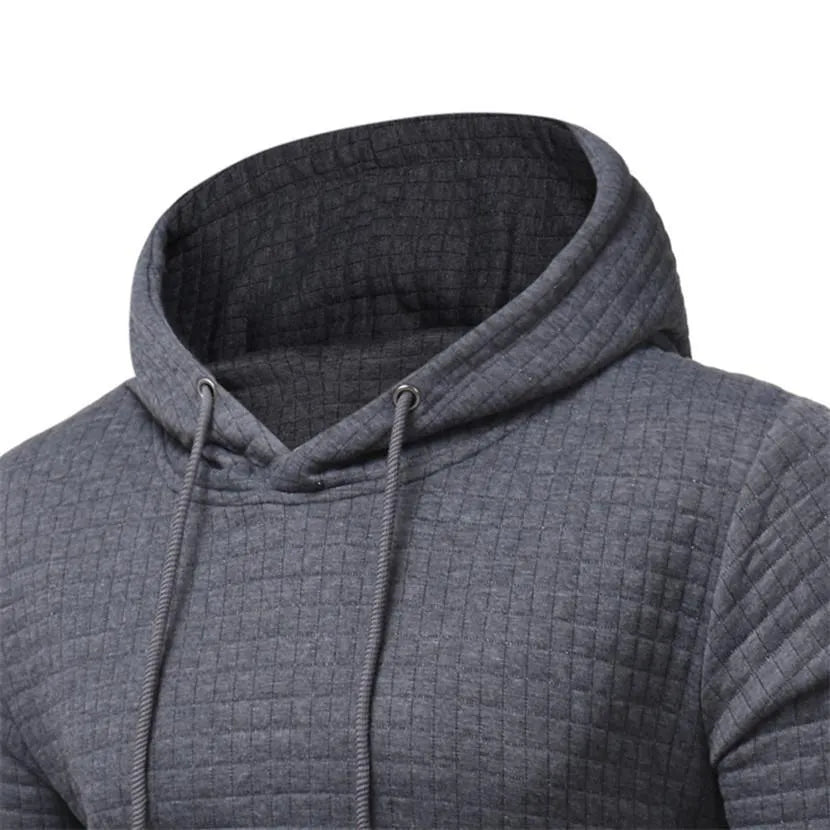 Men's hooded sweatshirt with arm zippers, O-neck, long sleeve, solid colour, sizes S to 4XL