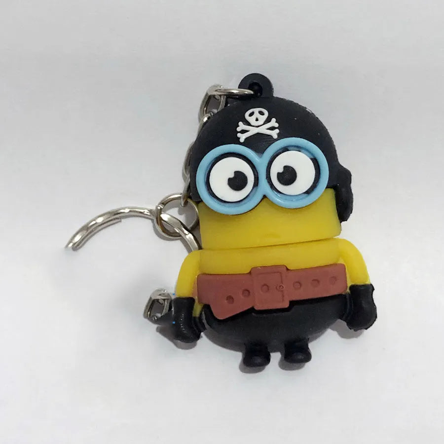 Halloween-themed skull cartoon USB flash drive with a small metal chain attached.