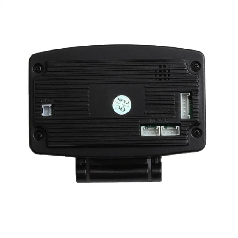 X1 automotive OBD instrument with LED display and metal body showing 10mm size specification