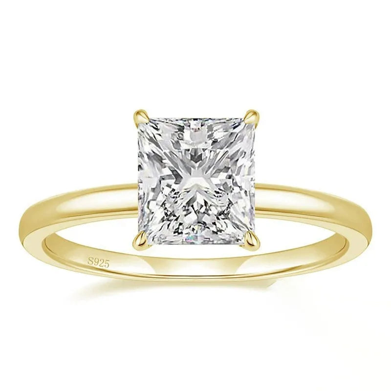 Simple geometric 925 silver women's ring with a round design, shown in silver, gold, and rose gold finishes.