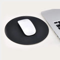 Round aluminium alloy mouse pad, 200mm diameter and 3.5mm thick, shown in black, gold, red, rose gold, and silver