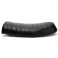 PU leather motorcycle cushion for Honda CG series retro motorcycle, shown in black or brown