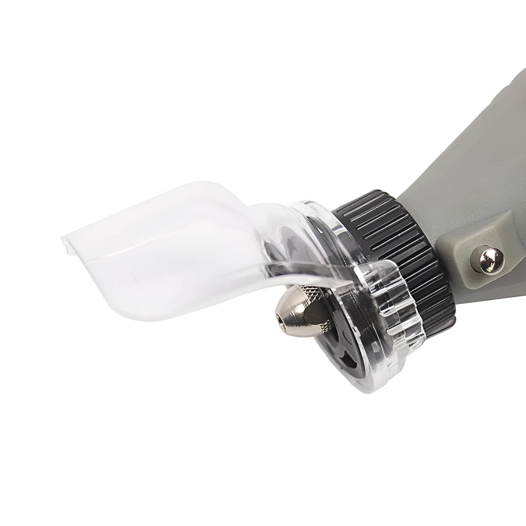 Transparent plastic safety face shield for Delta electric grinding machines with 17.5-19mm thread port
