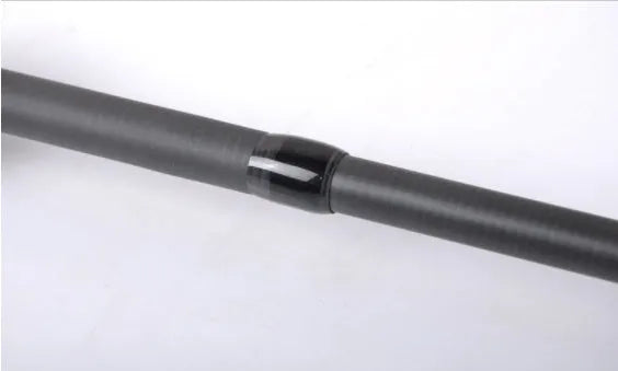 Telescopic carbon fishing rod with matte coating, inline guide rings, and choice of gun handle or straight handle in multiple lengths