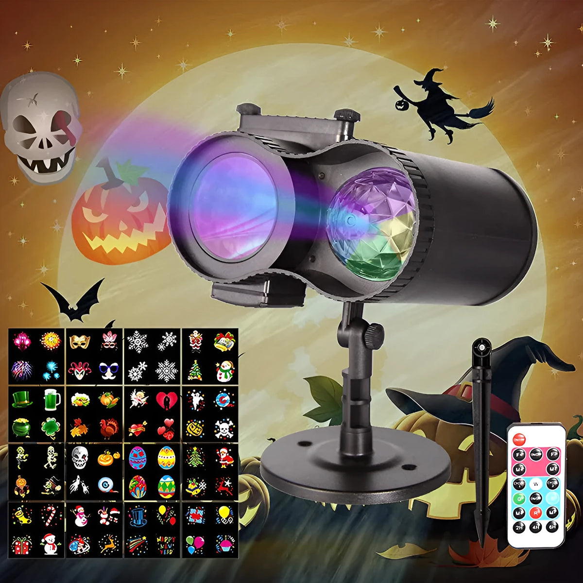 Outdoor waterproof double tube animated watermark light with IP65 rating and LED illumination