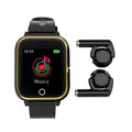 M6 smart call watch bracelet with TWS headset, 1.3in touch screen, silicone sports strap, white pink black gold
