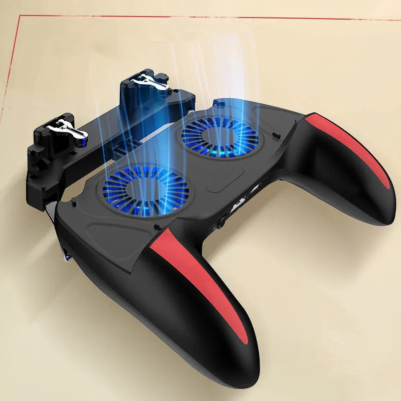 H10 mobile game controller for Android phones showing touch screen interface and compatible phone size range.