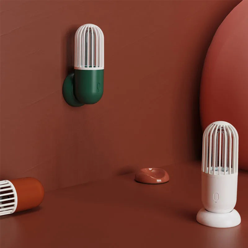 Portable capsule ultraviolet disinfection lamp in black, brown, green, or white colours