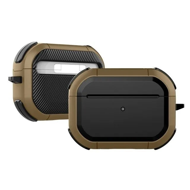 Black TPU and PC protective shell for AirPods Pro and AirPods 1 or 2 generation models