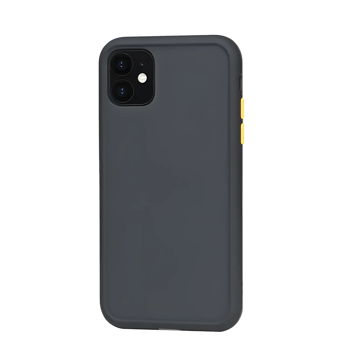 Frosted silicone phone case in assorted colours for iPhone 6 to 11 series, matte finish.