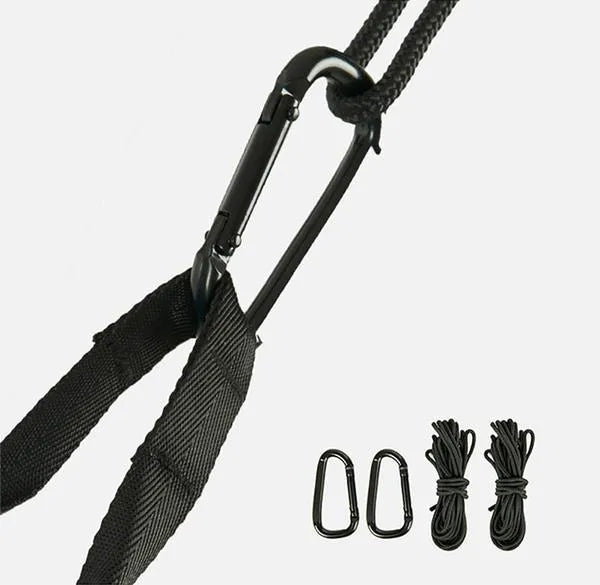 Anti rollover camping double hammock in 201T high fibre nylon, shown in a choice of five colours