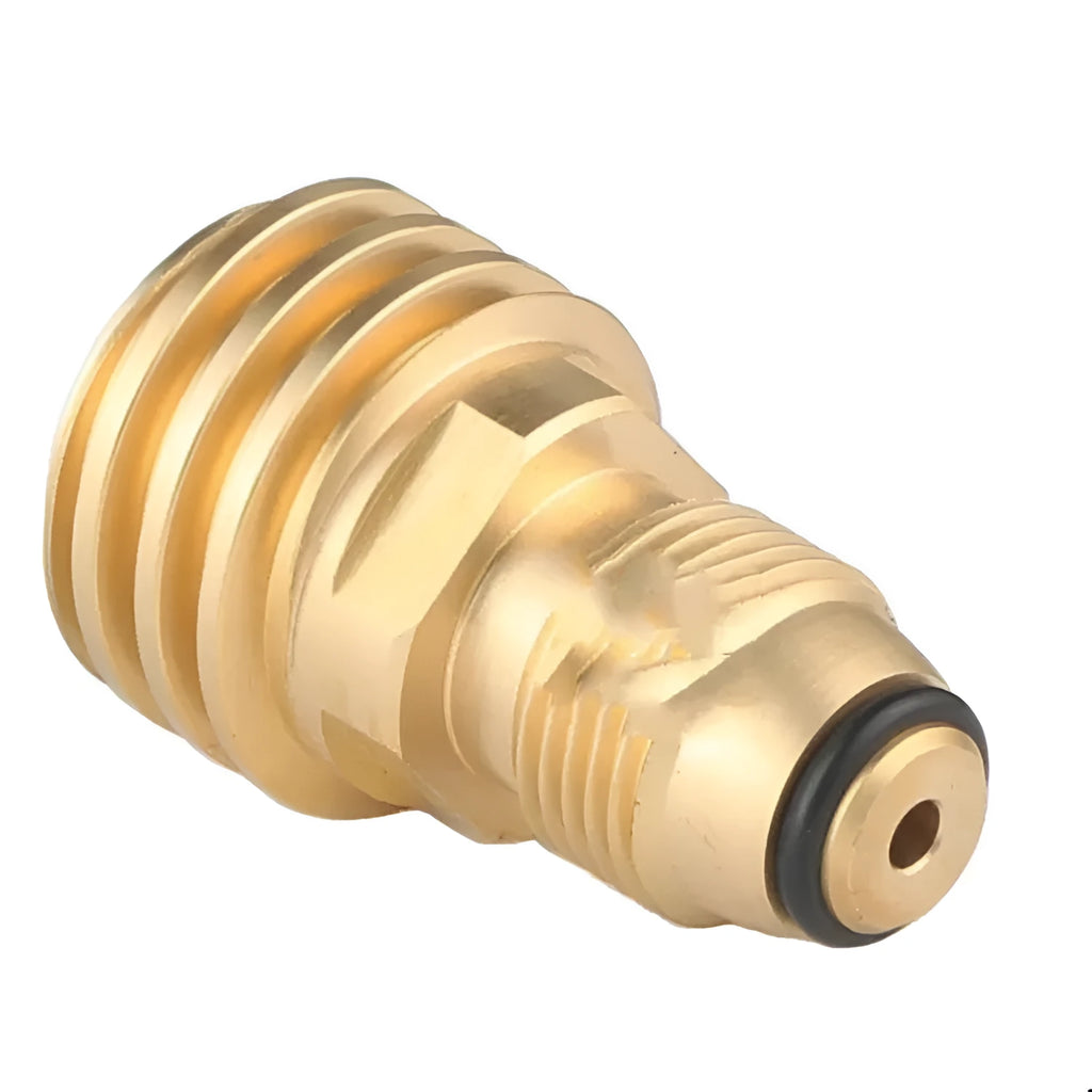 Brass gas charging adapter with 7mm diameter and internal thread connection
