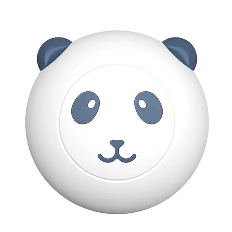 Panda shaped silicone pet shower brush with soft bristles for cats and dogs