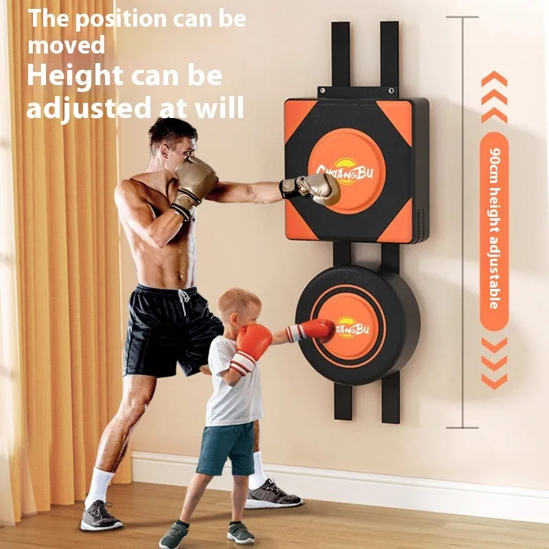 Hanging boxing sandbag wall target set in PU leather with multiple size options for home fitness training