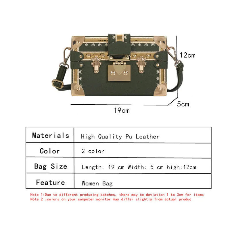 Black hard case PU leather women's shoulder bag with flap closure and cross-body strap