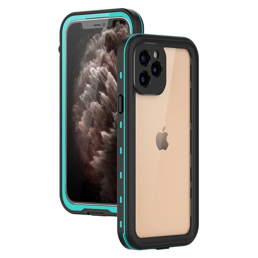 FREDPEPPER IP68 waterproof shockproof case for iPhone in black blue red colours