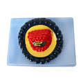Black PVC virus biological model measuring 20cm by 15cm by 7cm